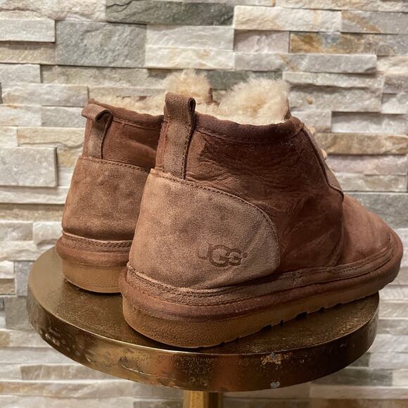 Vintage UGG Men’s 9 / Women’s 11 Shearling Chukka Boots | Distressed Chestnut - Picture 3 of 12